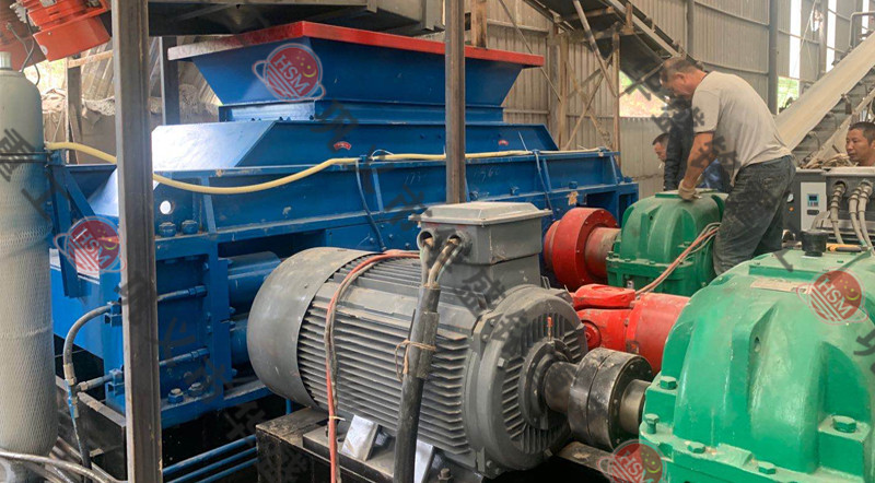 石头制砂机安装现场