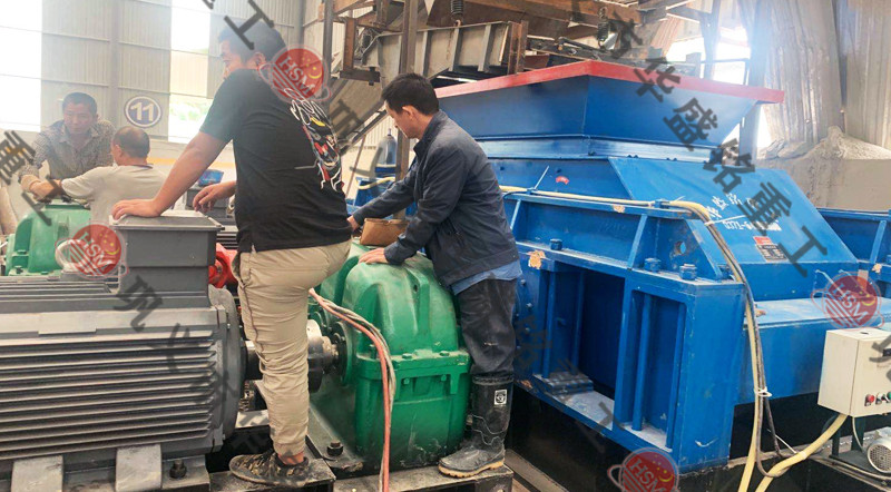 瓜米石制砂机安装现场